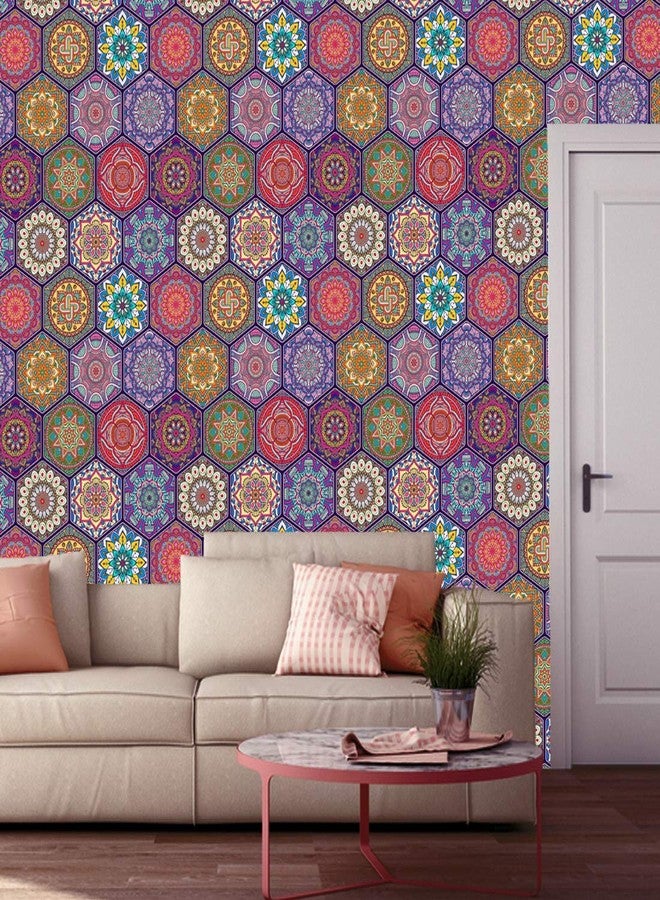 WallDaddy ورق جدران WallDaddy كبير جدًا ذاتي اللصق، موديل (HexagunArt)، مقاس (400 × 3000) ملم، مناسب للجدران والأبواب والأثاث - Image 5